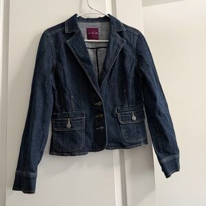 Y2K Dark Blue Denim Women's Jacket